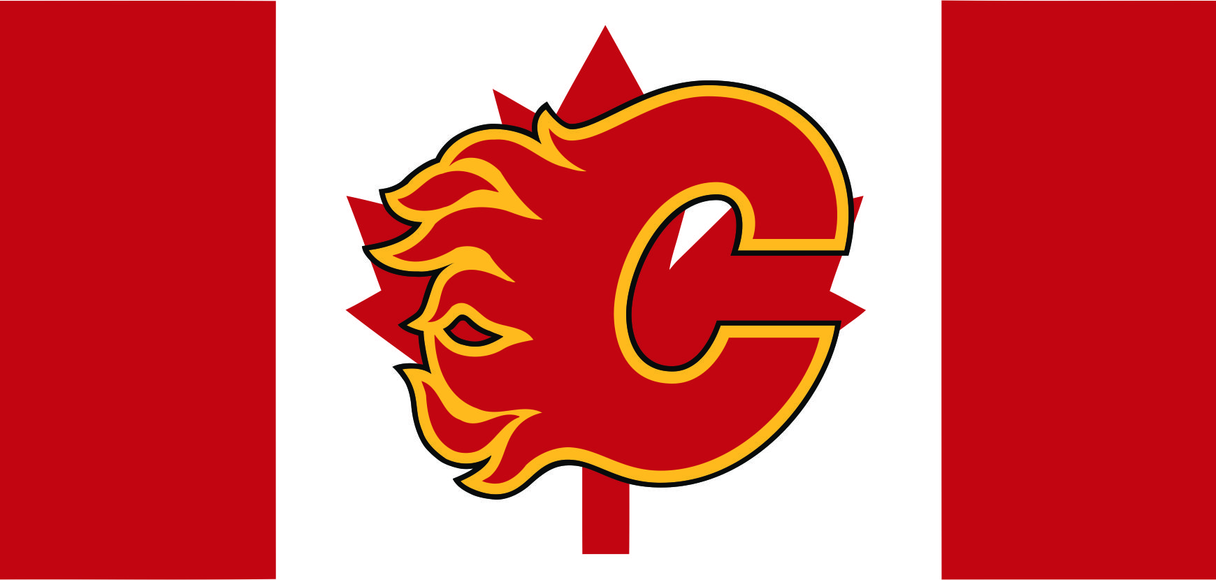 Calgary Flames Flag001 logo iron on paper